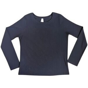 PACT Organic Cotton Featherweight Slub Long Sleeve Tee Black Size S